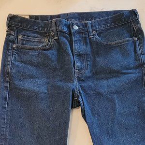 J.Crew 770 Japanese Kurabo Denim Straight Stretch Jeans Men's 34x30 - Dark Wash